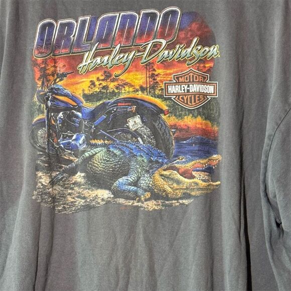 2014 Harley-Davidson Orlando Florida Gator Motorcycle Biker Graphic T-Shirt 2XL - Picture 5 of 12